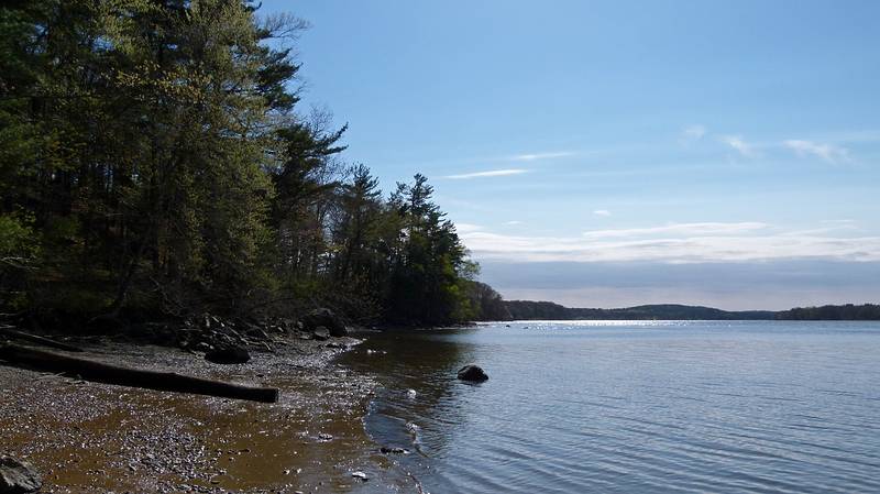 Merrimack River.<br />May 2, 2011 - Maudslay State Park, Newburyport, Massachusetts.