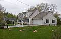 A house on winter street has been flamingoed.<br />May 10, 2011 - Merrimac, Massachusetts.
