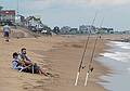 Fishermen and north end of the island.<br />Off parking lot # 1.<br />June 17, 2011 - Parker River National Wildlife Refuge, Plum Island, Massachusetts.