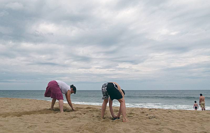 Melody and Gujn.<br />Off parking lot # 1.<br />June 17, 2011 - Parker River National Wildlife Refuge, Plum Island, Massachusetts.