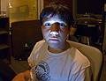 Gujn, illuminated by a led flashlight.<br />June 17, 2011 - At Paul and Norma's in Tewksbury, Massachusetts.