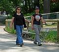 Holly and Melody marching along.<br />June 18, 2011 - Southwick Zoo, Mendon, Massachusetts.
