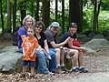 Joyce, Matthew, Holly, Carl, and Melody waiting for the slowpokes.<br />June 18, 2011 - Southwick Zoo, Mendon, Massachusetts.