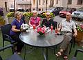 Joyce, Daina (my Latvian cousin), Baiba, and Ronnie.<br />When we arrived, they were waiting for us, with flowers from Daina.<br />May 31, 2011 - Hotel Valdemars, Riga, Latvia.