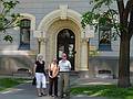 Daina, Joyce, and Ronnie in front of the Art Nouveau Museum.<br />June 1, 2011 - Riga, Latvia.