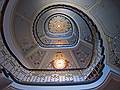 Stairway ceiling in entry to the Art Nouveau Museum building.<br />June 1, 2011 - Riga, Latvia.