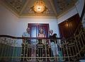 Ronnie, Joyce, and Daina<br />in stairway of the Art Nouveau Museum building.<br />June 1, 2011 - Riga, Latvia.