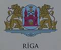 Coat of arms of the city of Riga.<br />June 1, 2011 - Riga, Latvia.