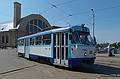 Riga has many streetcars, old and very new.<br />June 2, 2011 - Riga, Latvia.