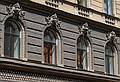 Detail of building on corner of Marijas and Alfreda Kalnina ielam.<br />June 2, 2011 - Riga, Latvia.