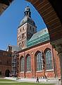 View from courtyard.<br />Riga's Lutheran Cathedral (Doms).<br />June 3, 2011 - Riga, Latvia.