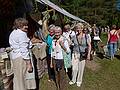 Joyce, Baiba, and Daina (is that Betsy behind Daina's left shoulder?).<br />Arts and crafts fair at the Latvian Ethnographic Open Air Museum.<br />June 4, 2011 - Riga, Latvia.