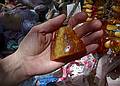 A monster amber piece.<br />Arts and crafts fair at the Latvian Ethnographic Open Air Museum.<br />June 4, 2011 - Riga, Latvia.