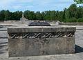 Eternal flame. not visible in the bright sunlight.<br />Brothers' Cemetery (Bralu kapi).<br />June 5, 2011 - Riga, Latvia.