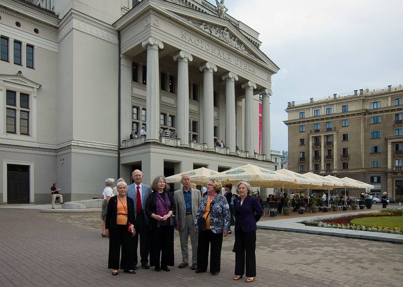 Baiba, Chuck, Betsy, Ronnie, Carolyn, and Joyce <br />ready to attend the performance of the Flying Dutchman opera.<br />June 11, 2010 - Riga, Latvia.