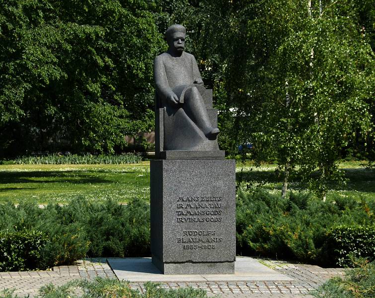 Monument to Rudolfs Blaumanis, considered on the greatest Latvian writers.<br />June 12, 2011 - Riga, Latvia.