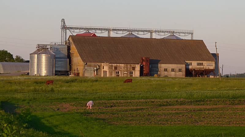 A farm building near the palace/hotel.<br />June 6, 2011 - Meotne, Latvia.