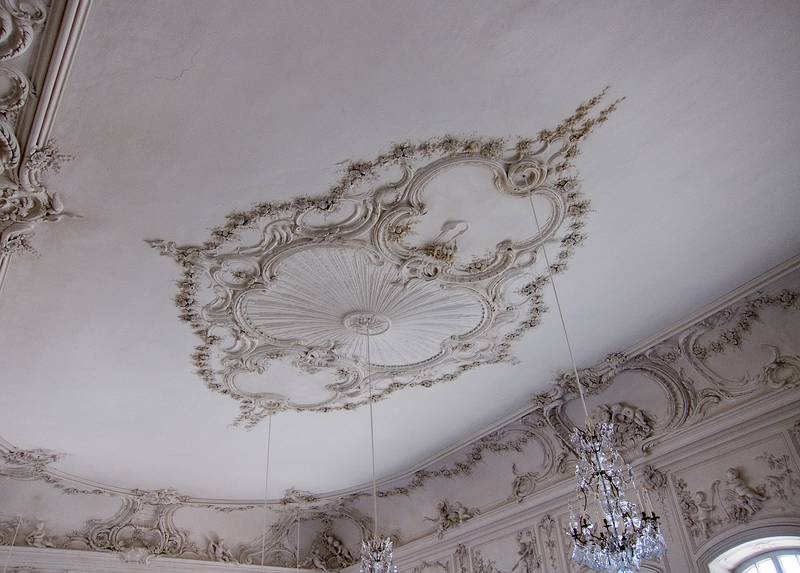 The ceiling of the ball room.<br />June 7, 2011 - Rundale Palace, Pilsrundale, Latvia.