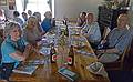 Joyce, Baiba, Betsy, Carolyn, Anete, Ronnie, and Chuck.<br />Lunch at the quaint cottage with a restaurant.<br />June 7, 2011 - Rundale Palace, Pilsrundale, Latvia.