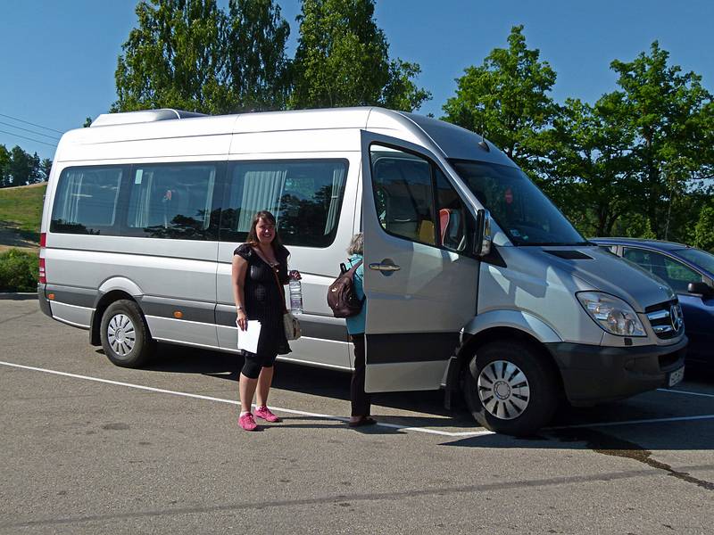 Anete, our guide.<br />Liepkalni Bakery.<br />Our rest stop off Highway A 6 along the Daugave River.<br />June 7, 2011 - In or near Klintaine, Latvia.