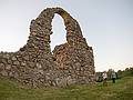 Baiba and Joyce at ruins of a 13th to 17th century Livonian Order fortress.<br />June 7, 2011 -  Rezekne, Latvia.