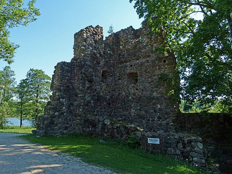 14th century castle ruins.<br />On Castle Island.<br />June 8, 2011 - Aluksne, Latvia.