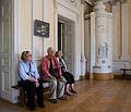 Carolyn, Chuck, and Betsy listening to our manor guide.<br />June 9, 2011 - Stameriena Manor, Stameriena, Vidzeme, Latvia.