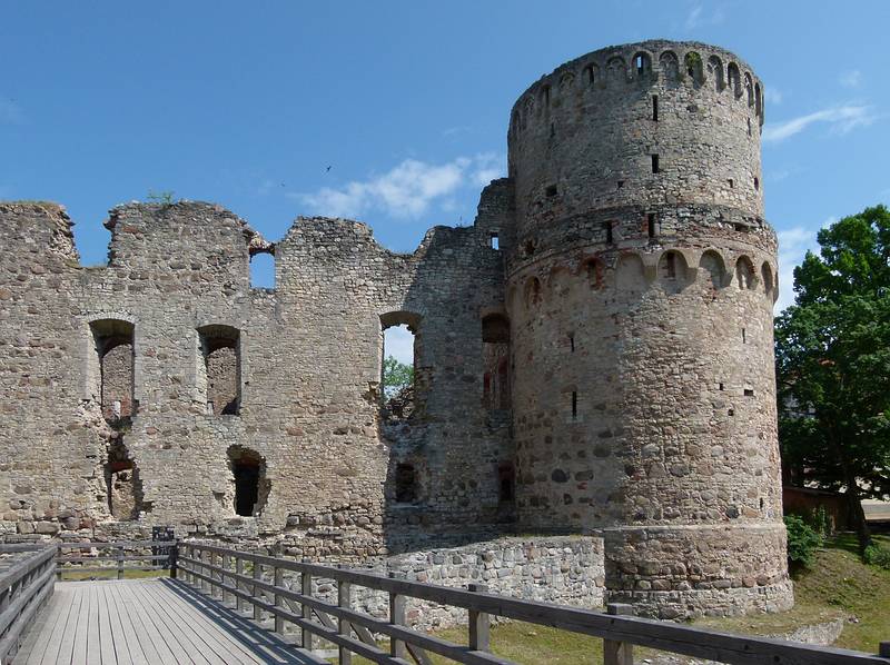 At the Cesis castle ruins.<br />June 10, 2011 - Cesis, Latvia.