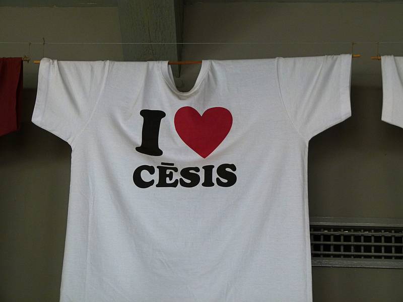 Display in gift shop.<br />At the Cesis castle ruins.<br />June 10, 2011 - Cesis, Latvia.