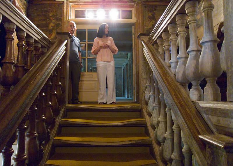 Ronnie, and Baiba, our guide at the Manor.<br />June 10. 2011 - Ungurmuia, Cesis District, Latvia.