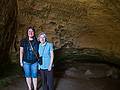Anete and Joyce.<br />June 11, 2011 - At Gutmana Cave near the Turaida Castle, Latvia.