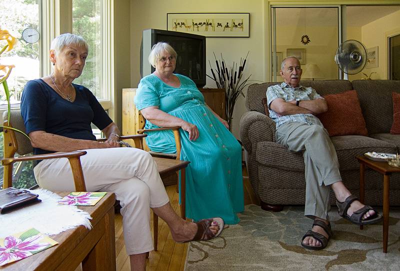 Baiba, Edite, and Ronnie.<br />Baiba and Ronnie came up from Baltimore for a visit.<br />July 9, 2011 - At Uldis and Edite's in Manchester by the Sea, Massachusetts.