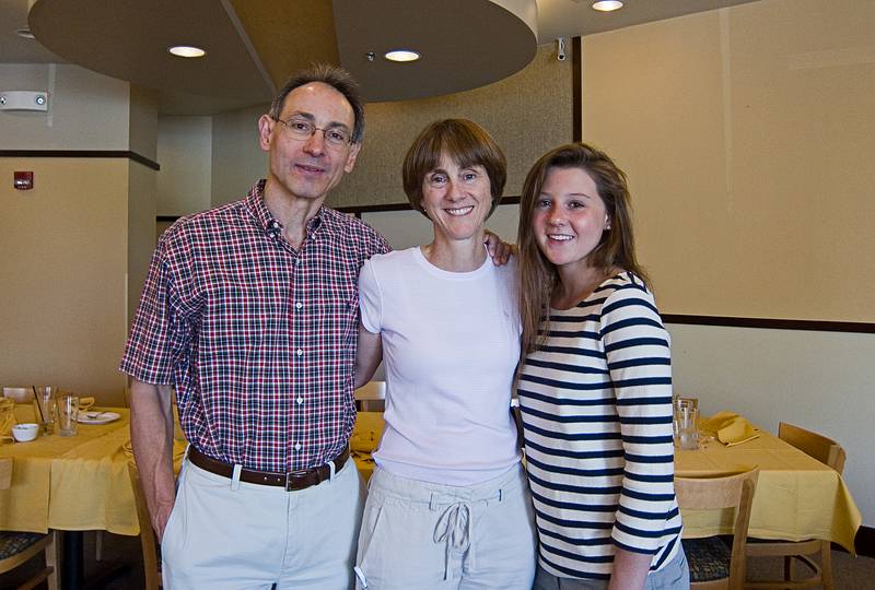 Oscar, Leslie, and their daughter Lydia.<br />Leslie's retirement from Lucent luncheon.<br />July 14, 2011 - Bamboo Restaurant, Westford, Massachusetts.