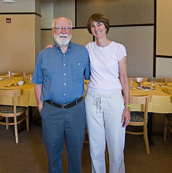 Egils and Leslie.<br />Leslie's retirement from Lucent luncheon.<br />July 14, 2011 - Bamboo Restaurant, Westford, Massachusetts.
