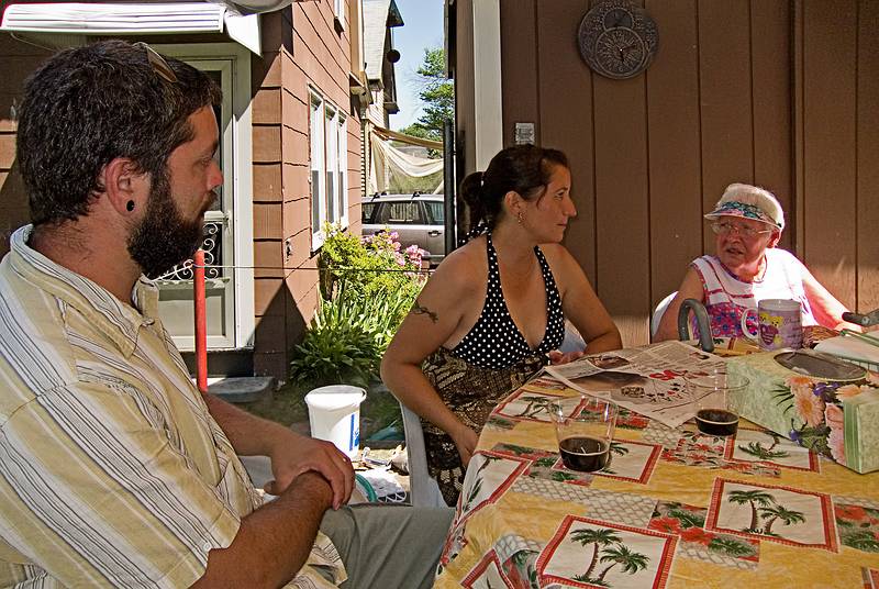 Sati, Melody, and Marie.<br />August 17, 2011 - At Marie's in Lawrence, Massachusetts.