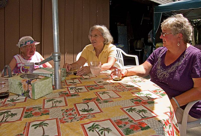 Marie, Joyce, and Norma.<br />August 17, 2011 - At Marie's in Lawrence, Massachusetts.