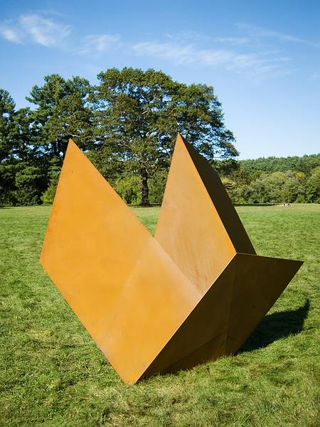 Waldo Evan Jespersen: 'Cubist Hotbed Pie', 1/4" plate steel.<br />'Play', Outdoor Sculpture at Maudslay.<br />Sept. 10, 2011 - Maudslay State Park, Newburyport, Massachusetts.