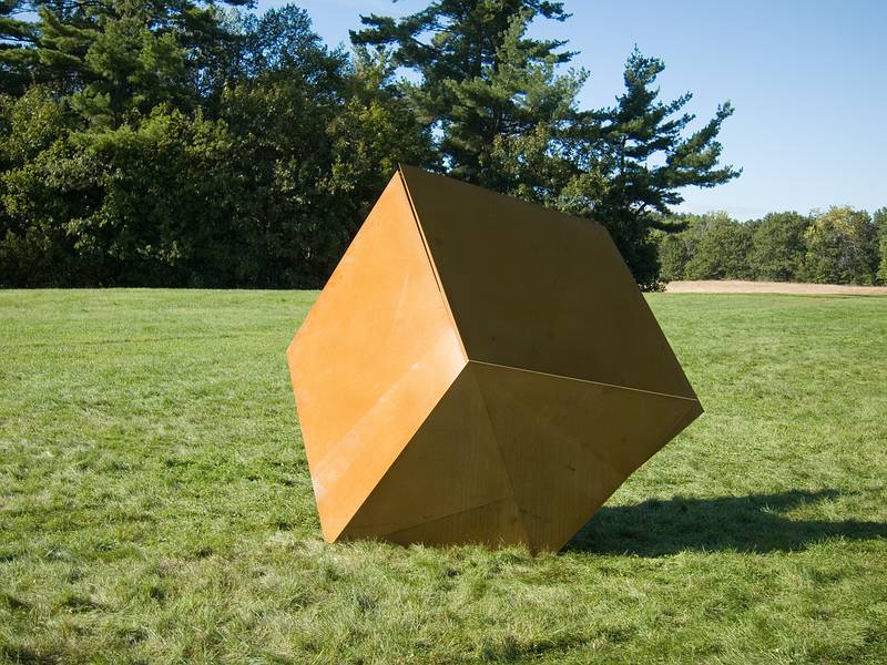 Waldo Evan Jespersen: 'Cubist Hotbed Pie', 1/4" plate steel.<br />'Play', Outdoor Sculpture at Maudslay.<br />Sept. 10, 2011 - Maudslay State Park, Newburyport, Massachusetts.