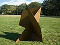 Waldo Evan Jespersen: 'Cubist Hotbed Pie', 1/4" plate steel.<br />'Play', Outdoor Sculpture at Maudslay.<br />Sept. 10, 2011 - Maudslay State Park, Newburyport, Massachusetts.