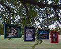 James Krum: 'Maudslay: A Four Season Playground', laminated photographs in wood frames.<br />'Play', Outdoor Sculpture at Maudslay.<br />Sept. 10, 2011 - Maudslay State Park, Newburyport, Massachusetts.