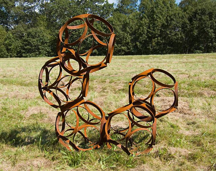 Kevin Quinn: 'Untitled', steel.<br />'Play', Outdoor Sculpture at Maudslay.<br />Sept. 11, 2011 - Maudslay State Park, Newburyport.