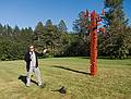 David Davies talking about his 'Signpost'.<br />Artists' tour of 'Play', an Outdoor Sculpture Show at Maudslay.<br />Sept. 17, 2011 - Maudslay State Park, Newburyport, Massachusetts.