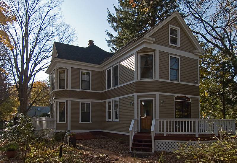 Our newly repainted house.<br />Nov. 9, 2011 - Merrimac, Massachusetts.