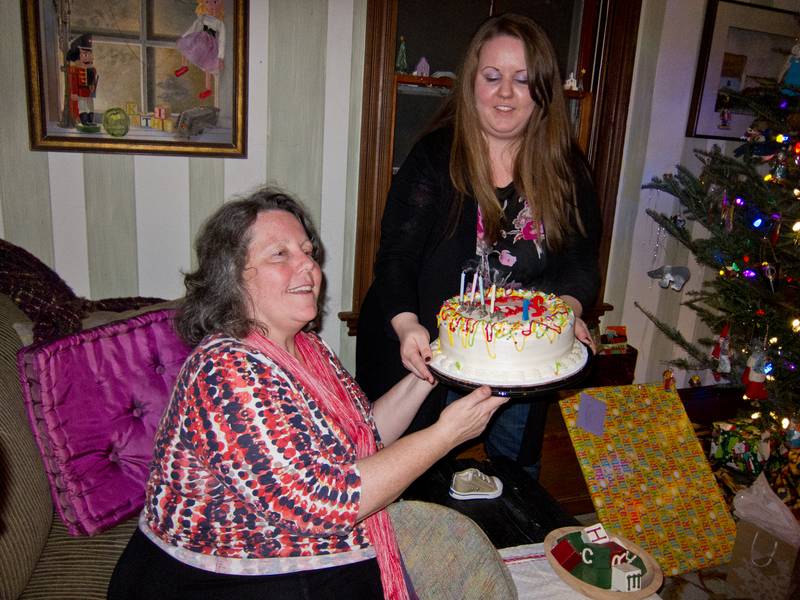 Kathie and daughter Kelly.<br />Dec. 17, 2011 - At Ron and Kathie's in Merrimac, Massachusetts.
