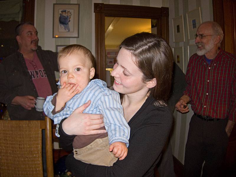 Skyler and her son.<br />Dec. 17, 2011 - At Ron and Kathie's in Merrimac, Massachusetts.