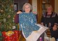 Joyce showing one of her presents.<br />Dec. 25, 2011 - Merrimac, Massachusetts.