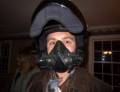 Michael with new snowmobile helmet.<br />Dec. 25, 2011 - South Hampton, New Hampshire.