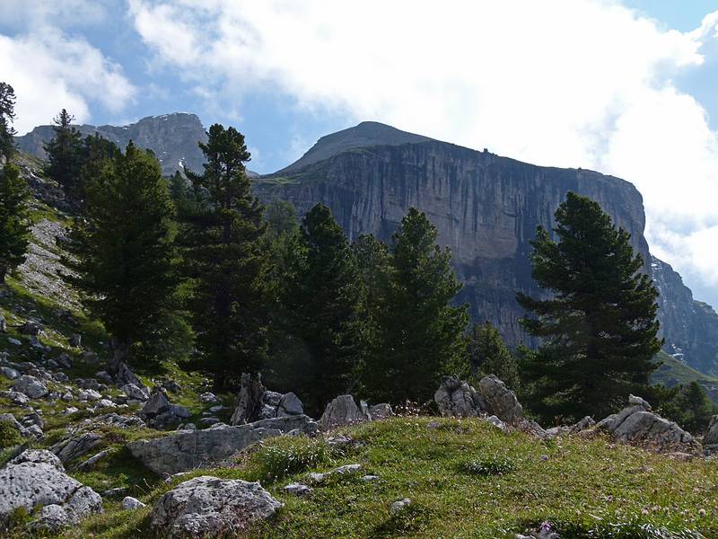 Yesterday we ware somewhere up there.<br />July 27, 2011 - Hike from Puez Hut to Wolkenstein, South Tyrol, Italy.