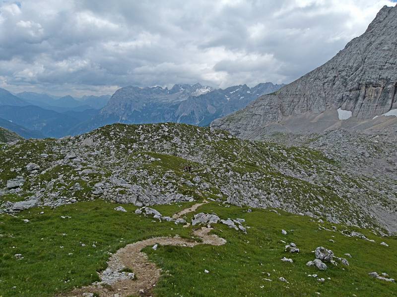 More of trail #216.<br />Hike from cable car terminal at Rifugio Faloria to Rifugio Vandelli near Lake Sorapiss.<br />July 29, 2011 - East of Cortina d' Ampezzo, Italy.