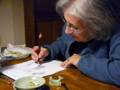 Joyce doing some sketching.<br />Jan. 6, 2012 - Merrimac, Massachusetts.